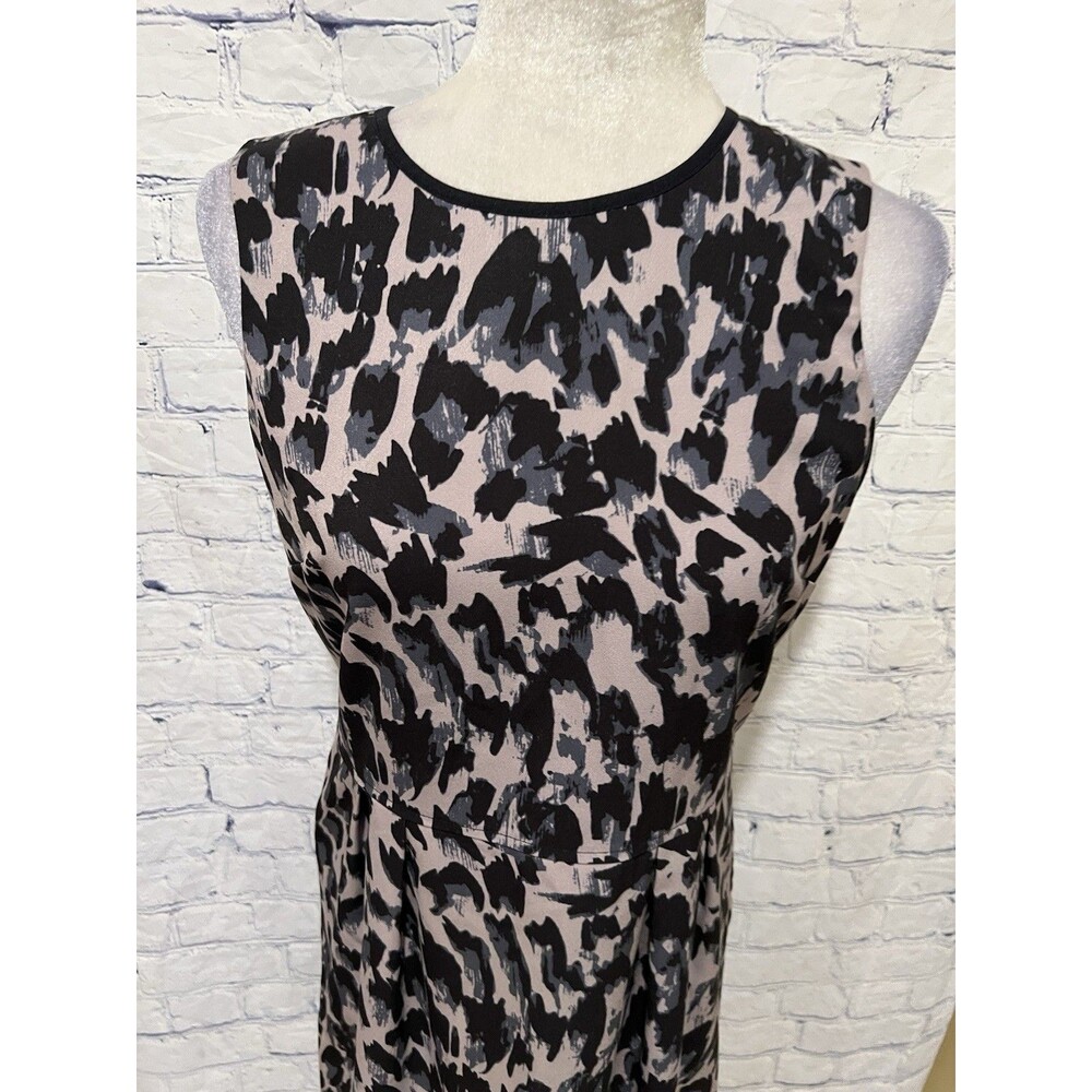 Ann Taylor LOFT Sleeveless Sheath Dress Gray, Black & Slate Size 6 - Picture 2 of 7